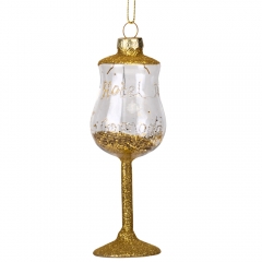 Ялинкова іграшка "Келих ігристого", 12,5 см (6030-007)