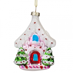 Ялинкова іграшка "Засніжена хатинка", 9 см (6030-020)