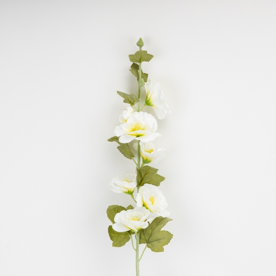 Штучна гілка “Мальва”, біла, 85 см (2026-029/white)