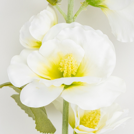 Штучна гілка “Мальва”, біла, 85 см (2026-029/white)