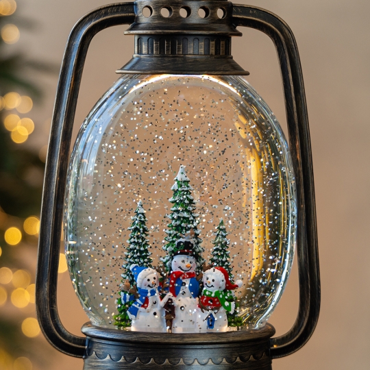 Новорічний ліхтар з підсвіткою та музикою 