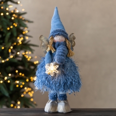 Фігурка телескопічна з підсвіткою "Дівчинка-гномик у блакитному", 50 см (9241-010)