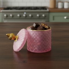 Ємність для зберігання "Фаріда", рожева, 14 см (9157-059)