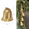 Металлический колокольчик, золотой, 21 см (6033-027)