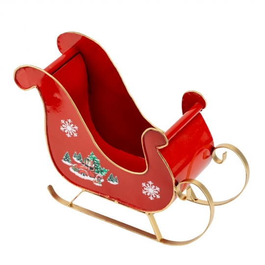 Набір з 2 металевих саней, червоний, 27*42 см (6033-029)