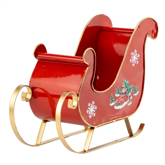Набір з 2 металевих саней, червоний, 27*42 см (6033-029)