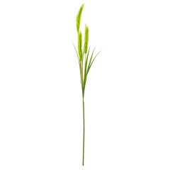 Штучна гілка пшениці, 3 колоски, зелена, 81 см (9225-004)