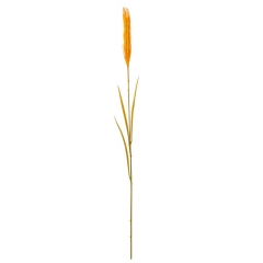 Штучна гілка пшениці, 1 колосок, помаранчева, 70 см (9225-008)