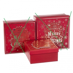 Набор из 3 коробок "Красная классика"   20*20*9,5 (00BR-8211-068/2)