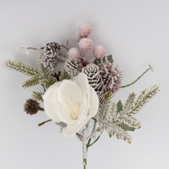 Декоративна гілка "Засніжена магнолія", біла, 35 см (9258-001)