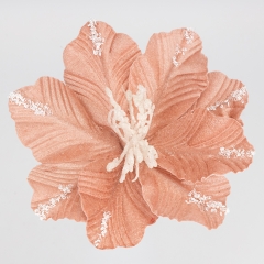 Декоративна квітка "Пуансетія", рожева, 25 см (9258-024)