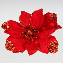 Декоративна квітка "Пуансетія", червона, 25 см (9258-026)