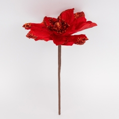 Декоративна квітка "Пуансетія", червона, 25 см (9258-026)