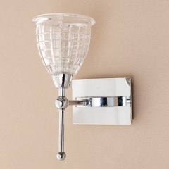 Бра на 1 лампу со стеклянным плафоном в цвете хром (NN006/1W) (NN006/1W)