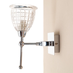 Бра на 1 лампу со стеклянным плафоном в цвете хром (NN006/1W) (NN006/1W)