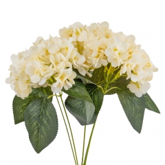 Букет гортензий, 5 бутонов, кремовый, 45 см (9213-021)