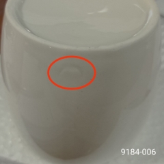 УЦІНКА Набір кружок з бамбуковою підставкою "Дует", 17 см (Чорні крапки,дефект лиття) (00BR-9184-006)