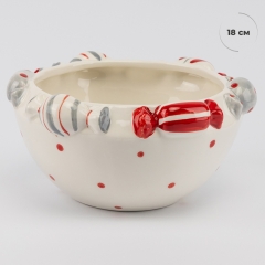 УЦІНКА Блюдо "Новорічні цукерки", 18 см (Тріщинка) (00BR-6037-027)