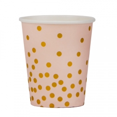 Набір склянок "Горошинки", 10 шт, рожевий, 9 см (9092-011)