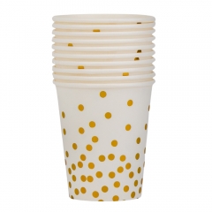 Набір склянок "Горошинки", 10 шт, білий, 9 см (9092-012)