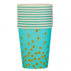 Набір склянок "Горошинки", 10 шт, бірюзовий, 9 см (9092-014)