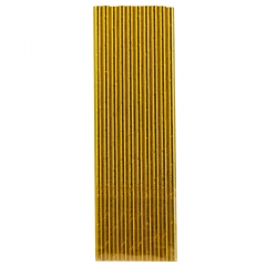 Набір паперових трубочок, 10 шт, золотий, 20 см (9092-032)