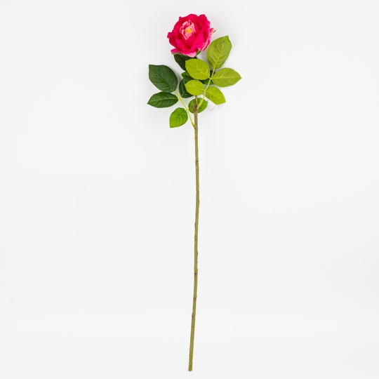 Искусственная роза с эффектом живого прикосновения, розовая, 73 см (2025-002) Искусственная роза с эффектом живого прикосновения, розовая, 73 см (2025-002)