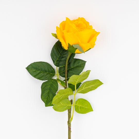 Искусственная роза с эффектом живого прикосновения, желтая, 73 см (2025-003) Искусственная роза с эффектом живого прикосновения, желтая, 73 см (2025-003)