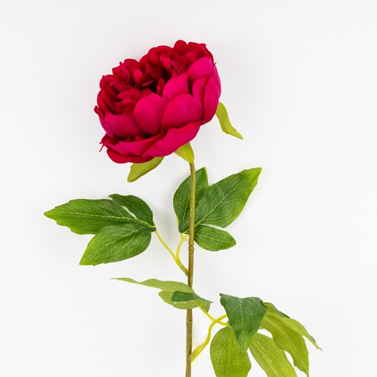 Искусственный пион с эффектом живого прикосновения, розовый, 60 см (2025-008)