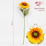 Искусственный подсолнух с эффектом живого прикосновения, желтый, 62 см (2025-014)