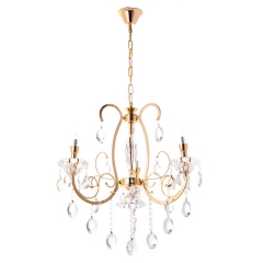 Люстра класична золота в прозорому склі (OU025/3/gold)