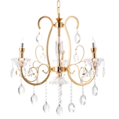 Люстра класична золота в прозорому склі (OU025/3/gold)