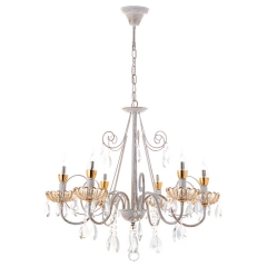 Люстра классическая белого цвета под винтаж на 6 свечей (VS014/6) (VS014/6)