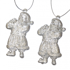 Набор украшений " Серебряные фигурки Деда Мороза" (013NR/silver)