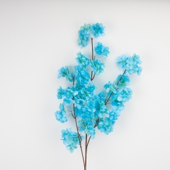 Искусственная ветка "Сакура", голубая, 100 см (2026-013/blue)