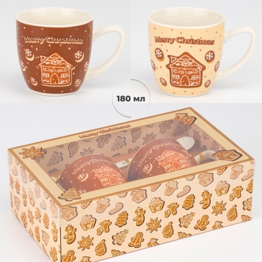 Набір з 2 кружок з ложечками 