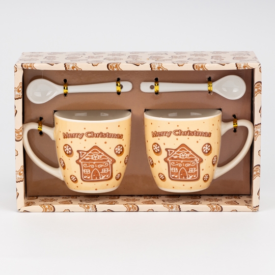 Набір з 2 кружок з ложечками 