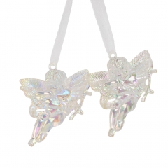 Набір з 2 ялинкових іграшок "Янголята", 7 см (6040-003)