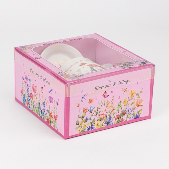 Кружка з блюдцем та ложечкою 