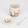 Кружка з блюдцем та ложечкою 