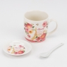 Кружка с блюдцем и ложечкой 