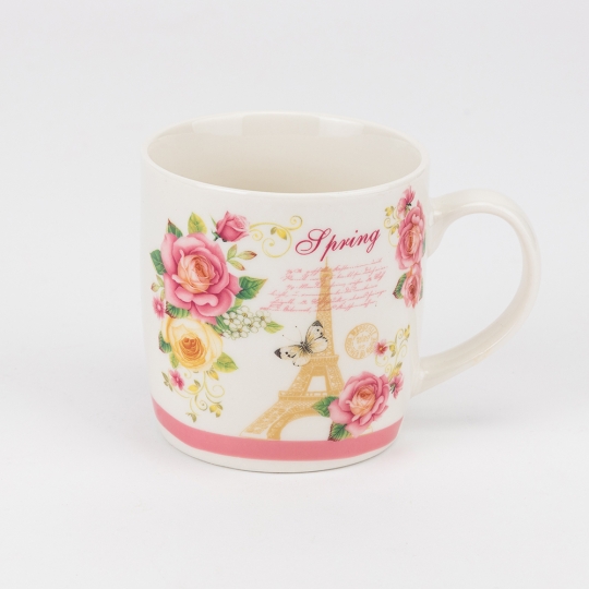 Кружка с блюдцем и ложечкой 