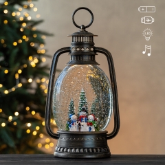 Новорічний ліхтар з підсвіткою та музикою "Сім
