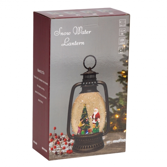 Новорічний ліхтар з підсвіткою та музикою 