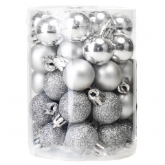 Набор елочных шаров "Мгновение Чуда"(2,5см * 40шт, серебряный) (6025-031)