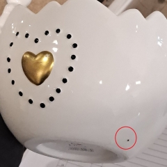 УЦІНКА Ємність для зберігання "Великодній кролик", біла, 16 см (Чорна краплинка в кераміці) (00BR-5005-003/1)