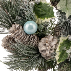 Вінок «Сосновий з шишками і гостролистом» (011NF)